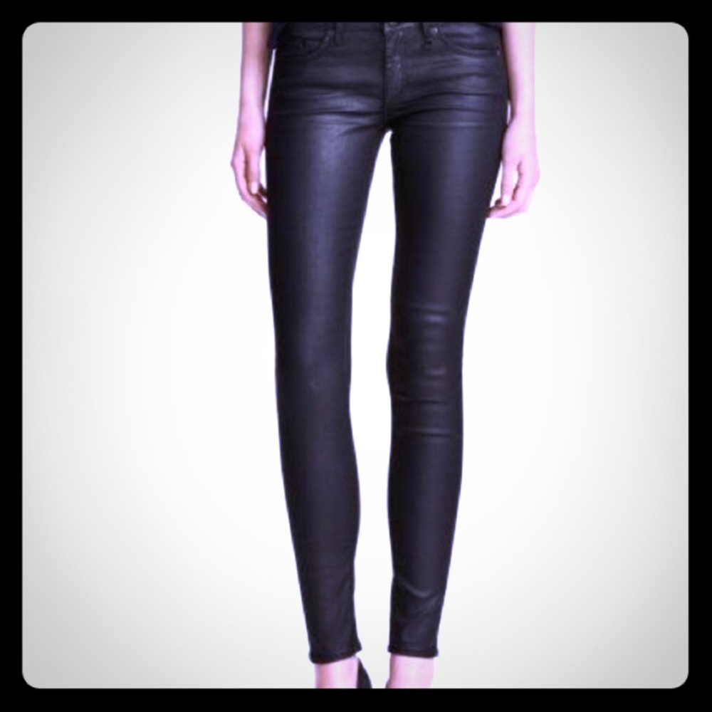 NWOT H&M Black Coated Jeans